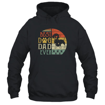 Dachshund Best Dog Dad Ever Vintage Father's Day Retro T-Shirt & Hoodie | Teecentury.com