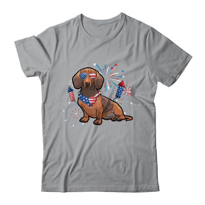 Dachshund Dog American USA Flag 4th of July Men women Lover Shirt & Tank Top | teecentury