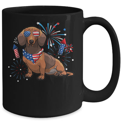 Dachshund Dog American USA Flag 4th of July Men women Lover Mug | teecentury