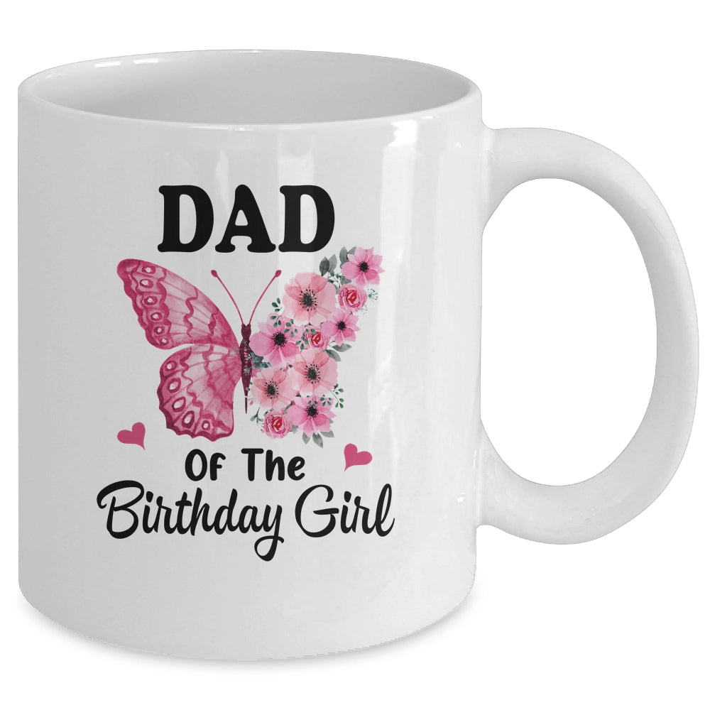 Dad 1st First Birthday Matching Family Butterfly Floral Mug | teecentury