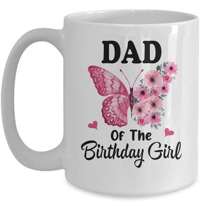 Dad 1st First Birthday Matching Family Butterfly Floral Mug | teecentury