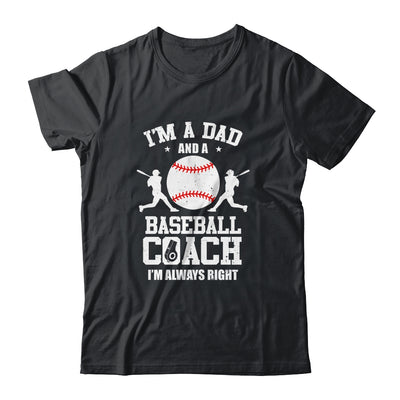 Dad Baseball Im A Dad And A Baseball Coach Funny T-Shirt & Hoodie | Teecentury.com