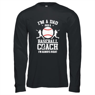 Dad Baseball Im A Dad And A Baseball Coach Funny T-Shirt & Hoodie | Teecentury.com