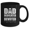 Dad Dedicated And Devoted Happy Fathers Day Mug | teecentury