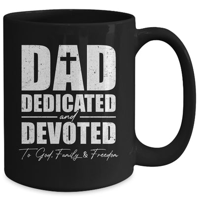 Dad Dedicated And Devoted Happy Fathers Day Mug | teecentury