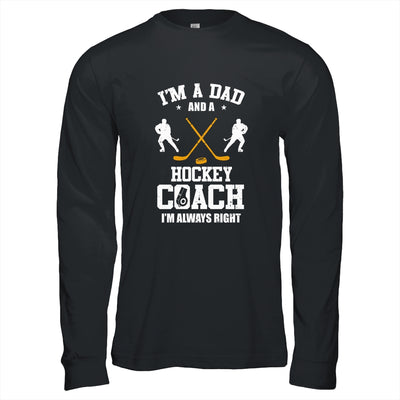 Dad Hockey Im A Dad And A Hockey Coach Funny T-Shirt & Hoodie | Teecentury.com