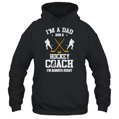 Dad Hockey Im A Dad And A Hockey Coach Funny T-Shirt & Hoodie | Teecentury.com