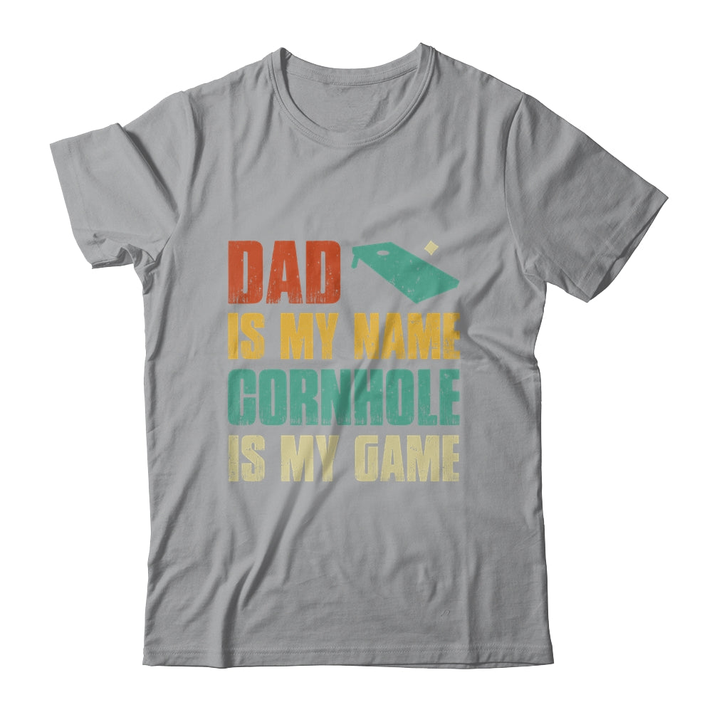 Dad Is My Name Cornhole Is My Game Funny Cornhole T-Shirt & Hoodie | Teecentury.com