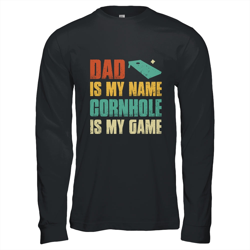 Dad Is My Name Cornhole Is My Game Funny Cornhole T-Shirt & Hoodie | Teecentury.com