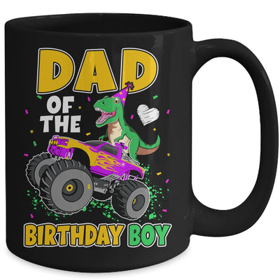 Dad Of The Birthday Boy Dinosaur Monster Truck Birthday Mug | teecentury