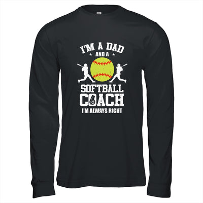 Dad Softball Im A Dad And A Softball Coach Funny T-Shirt & Hoodie | Teecentury.com