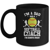 Dad Softball Im A Dad And A Softball Coach Funny Mug Coffee Mug | Teecentury.com