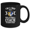 Dad Volleyball Im A Dad And A Volleyball Coach Funny Mug Coffee Mug | Teecentury.com