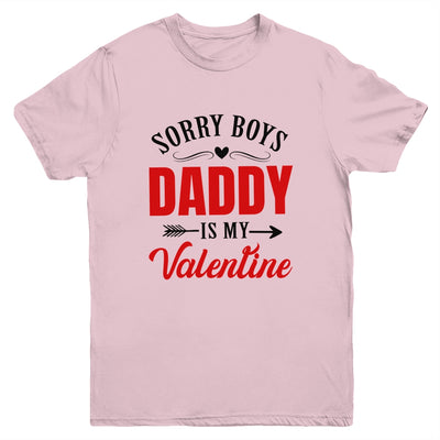 Daddy Is My Valentine Dad Love Heart Girl Funny Youth Shirt | teecentury