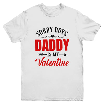 Daddy Is My Valentine Dad Love Heart Girl Funny Youth Shirt | teecentury