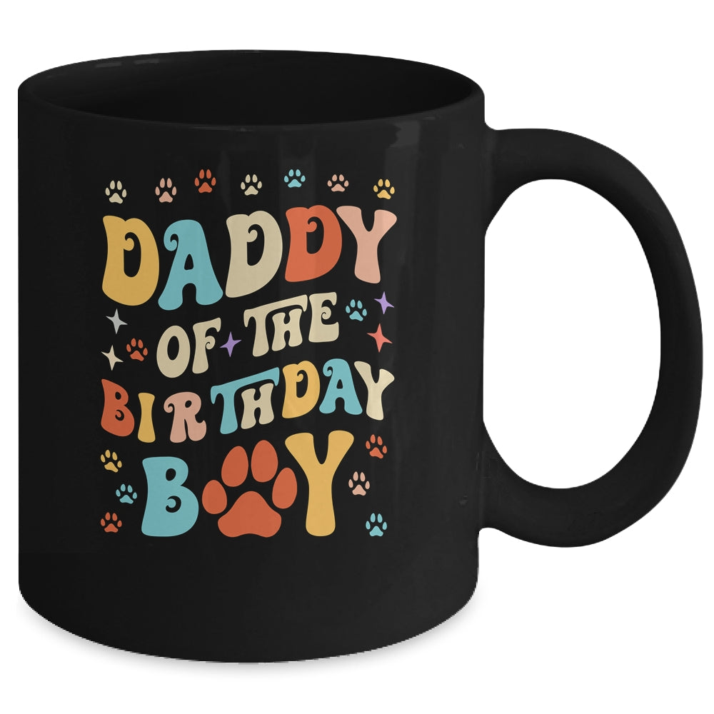 Daddy Of The Birthday Boy Dog Paw Birthday Party Celebration Mug | teecentury