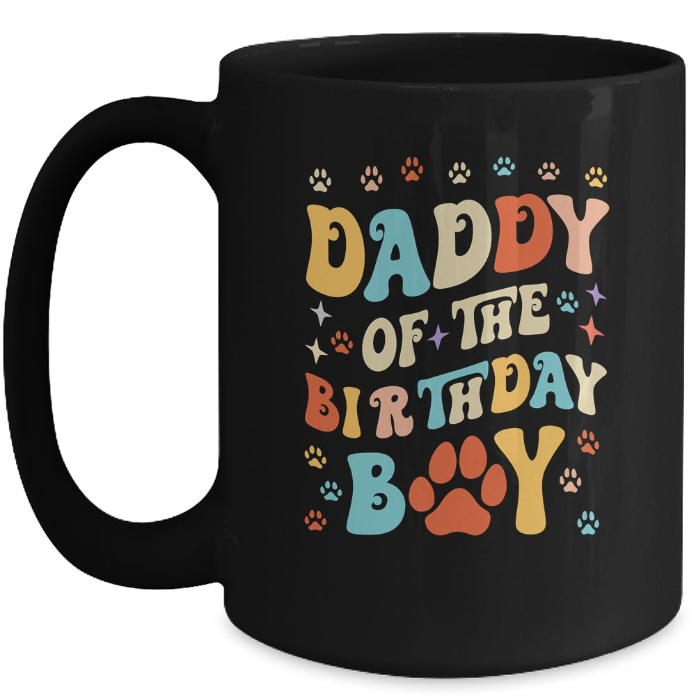 Daddy Of The Birthday Boy Dog Paw Birthday Party Celebration Mug | teecentury