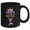 Daddy Of The Birthday Girl Unicorn Mermaid Birthday Gift Mug Coffee Mug | Teecentury.com