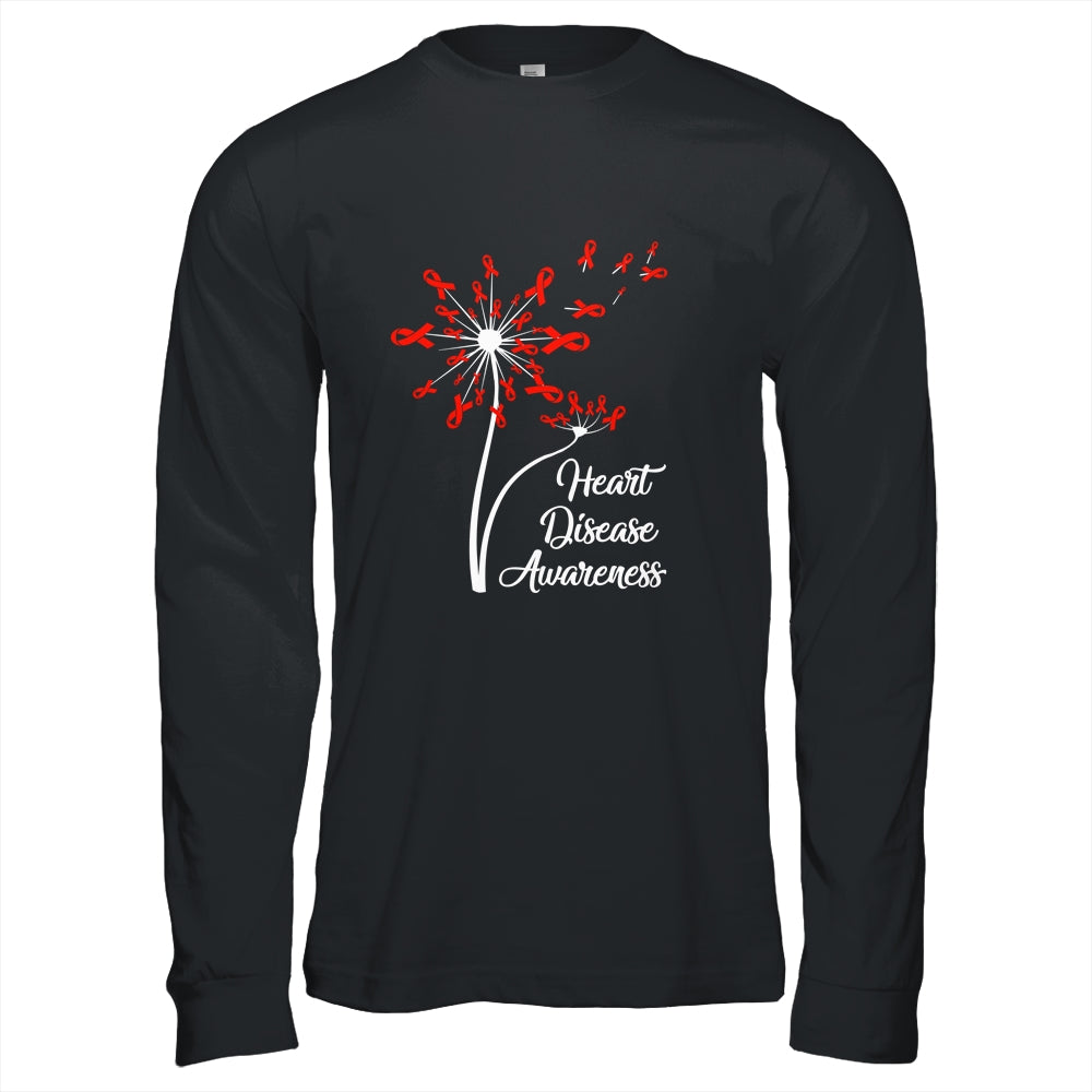 Dandelion Go Red Ribbon Heart Disease Awareness Month T-Shirt & Hoodie | Teecentury.com