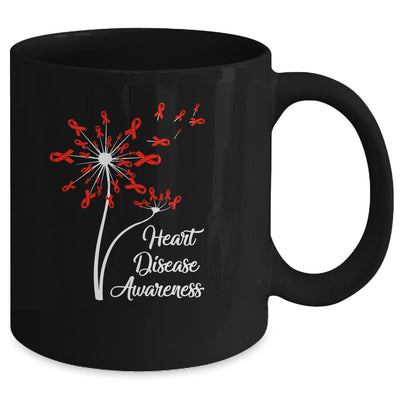 Dandelion Go Red Ribbon Heart Disease Awareness Month Mug Coffee Mug | Teecentury.com