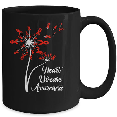 Dandelion Go Red Ribbon Heart Disease Awareness Month Mug Coffee Mug | Teecentury.com