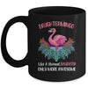 Daughtermingo Like An Daughter Only Awesome Floral Flamingo Gift Mug Coffee Mug | Teecentury.com