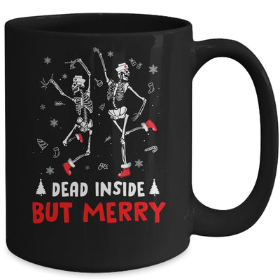 Dead Inside But Merry Funny Dancing Skeleton Christmas Nurse Mug Coffee Mug | Teecentury.com