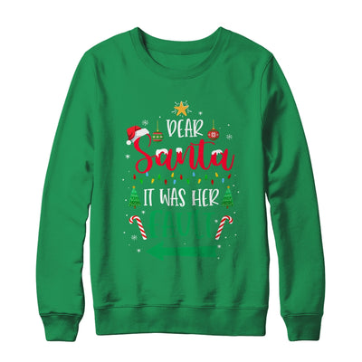 Dear Santa It Was Her Fault Her And His Couple Christmas T-Shirt & Sweatshirt | Teecentury.com