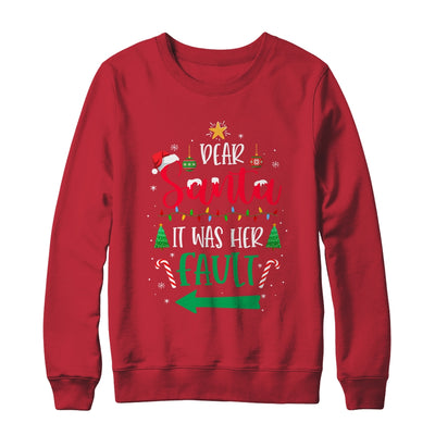 Dear Santa It Was Her Fault Her And His Couple Christmas T-Shirt & Sweatshirt | Teecentury.com