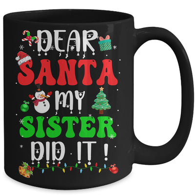 Dear Santa My Sister Did It For Matching Christmas Groovy Mug | teecentury