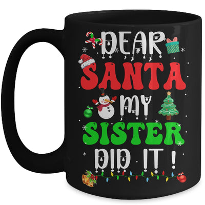 Dear Santa My Sister Did It For Matching Christmas Groovy Mug | teecentury