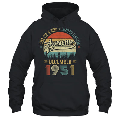December 1951 Vintage 71 Years Old Retro 71th Birthday Gift T-Shirt & Hoodie | Teecentury.com