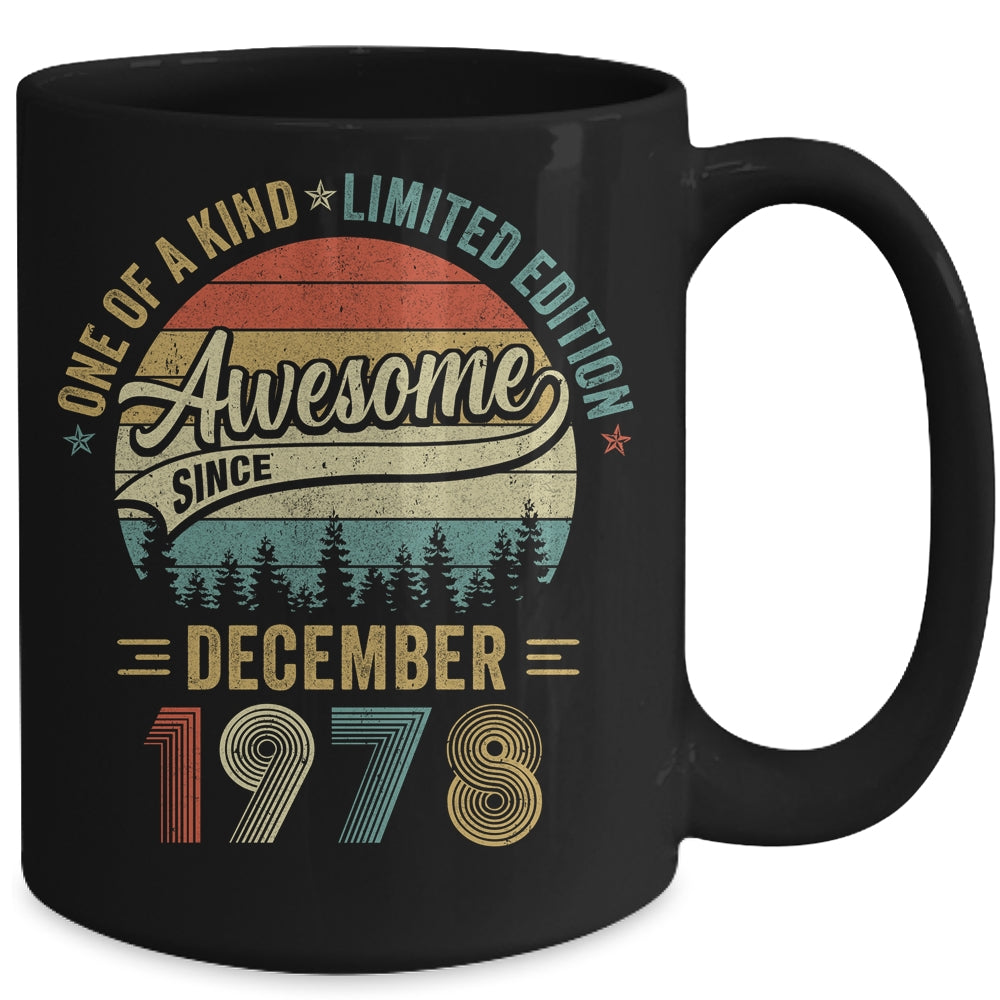 December 1978 Vintage 45 Years Old Retro 45th Birthday Mug | teecentury