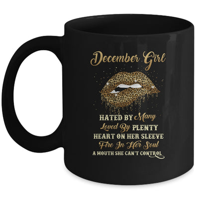 December Girl Birthday Funny Leopard Lips Women Mug Coffee Mug | Teecentury.com