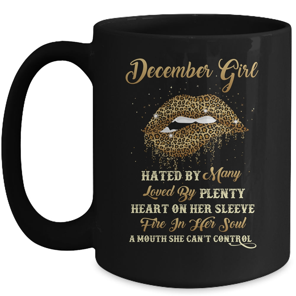 December Girl Birthday Funny Leopard Lips Women Mug Coffee Mug | Teecentury.com