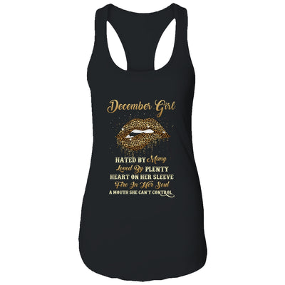 December Girl Birthday Funny Leopard Lips Women T-Shirt & Tank Top | Teecentury.com