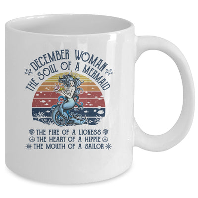 December Woman The Soul Of A Mermaid Vintage Birthday Gift Mug Coffee Mug | Teecentury.com