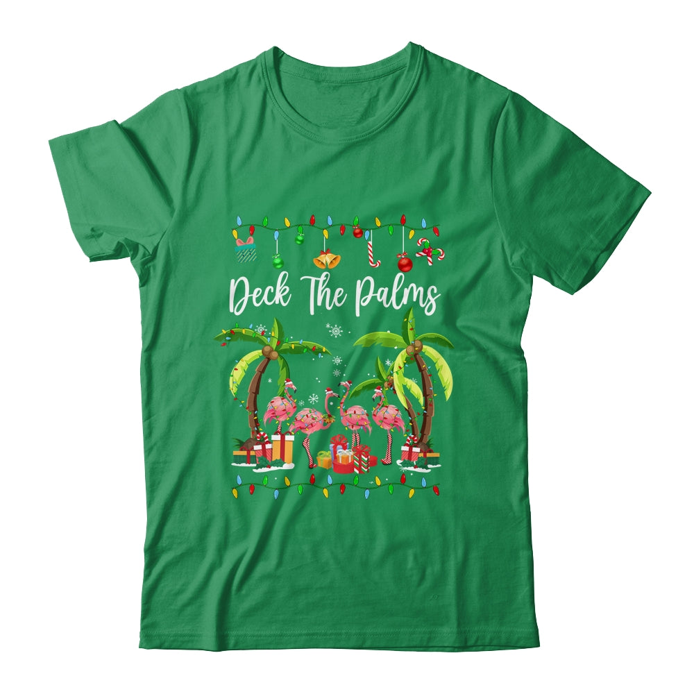 Deck the Palms Merry Flamingo Christmas Tree Xmas Shirt & Sweatshirt | teecentury