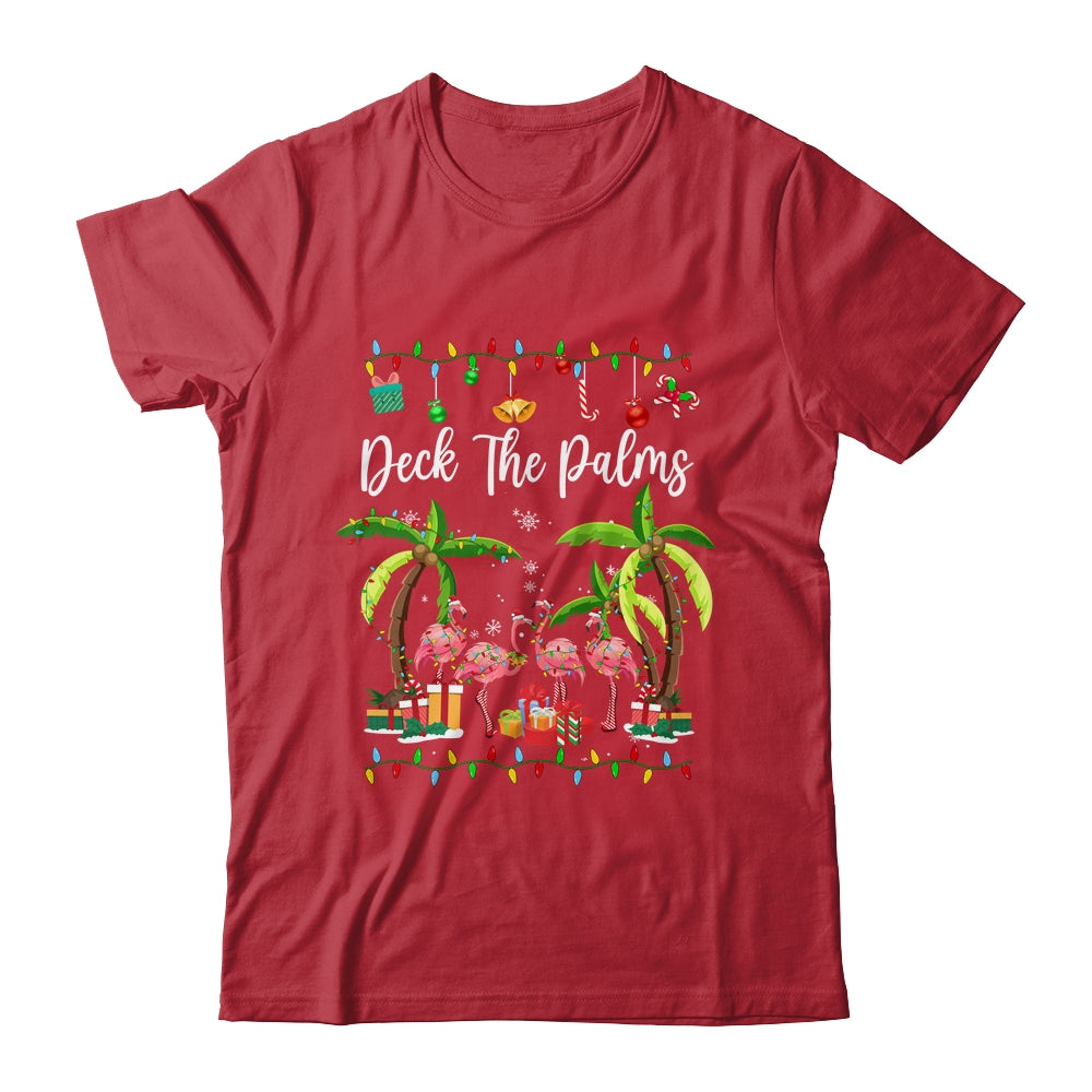 Deck the Palms Merry Flamingo Christmas Tree Xmas Shirt & Sweatshirt | teecentury