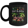 Deck the Palms Merry Flamingo Christmas Tree Xmas Mug | teecentury