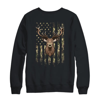 Deer Whitetail Buck American Camo US Flag Deer Hunting T-Shirt & Sweatshirt | Teecentury.com
