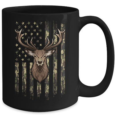 Deer Whitetail Buck American Camo US Flag Deer Hunting Mug Coffee Mug | Teecentury.com