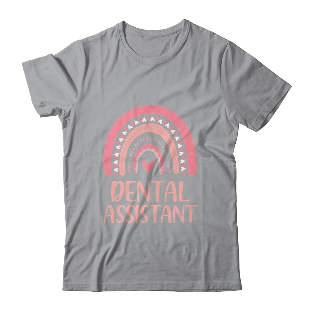 Dental Assistant Cute Pink Rainbow Nurse Day T-Shirt & Hoodie | Teecentury.com