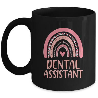 Dental Assistant Cute Pink Rainbow Nurse Day Mug Coffee Mug | Teecentury.com