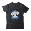 Diabetes Awareness Elephant Flowers Blue Ribbon Gift T-Shirt & Hoodie | Teecentury.com