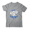 Diabetes Awareness Elephant Flowers Blue Ribbon Gift T-Shirt & Hoodie | Teecentury.com