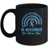 Diabetes Awareness In November We Wear Blue Rainbow Mug | teecentury