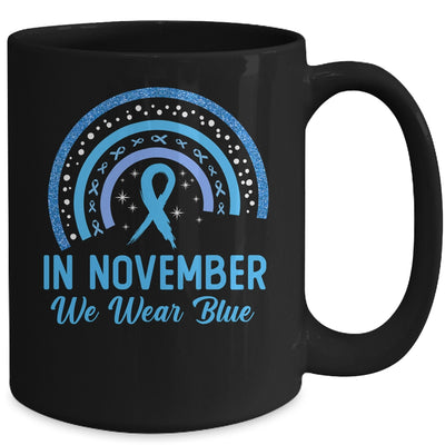 Diabetes Awareness In November We Wear Blue Rainbow Mug | teecentury