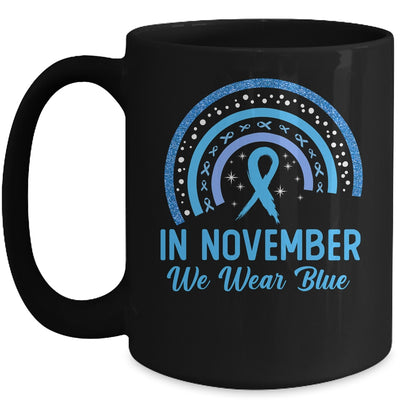 Diabetes Awareness In November We Wear Blue Rainbow Mug | teecentury