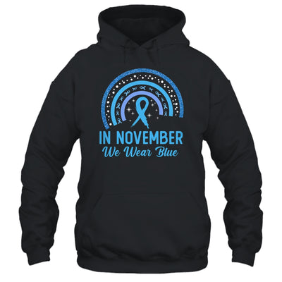 Diabetes Awareness In November We Wear Blue Rainbow Shirt & Hoodie | teecentury